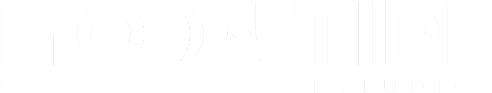 Moon Tide Studios - Black-and-white Clipart (1100x307), Png Download