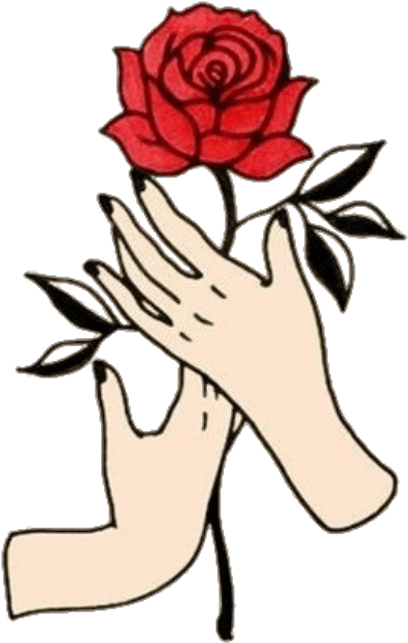 Aesthetic Transparent Flower Drawing Pictures And Ideas - Aesthetic Rose Clipart (1000x800), Png Download