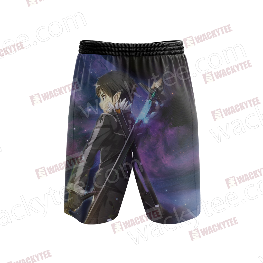 Sword Art Online Kirito Beach Shorts Fullprinted Beach Clipart (1024x1024), Png Download