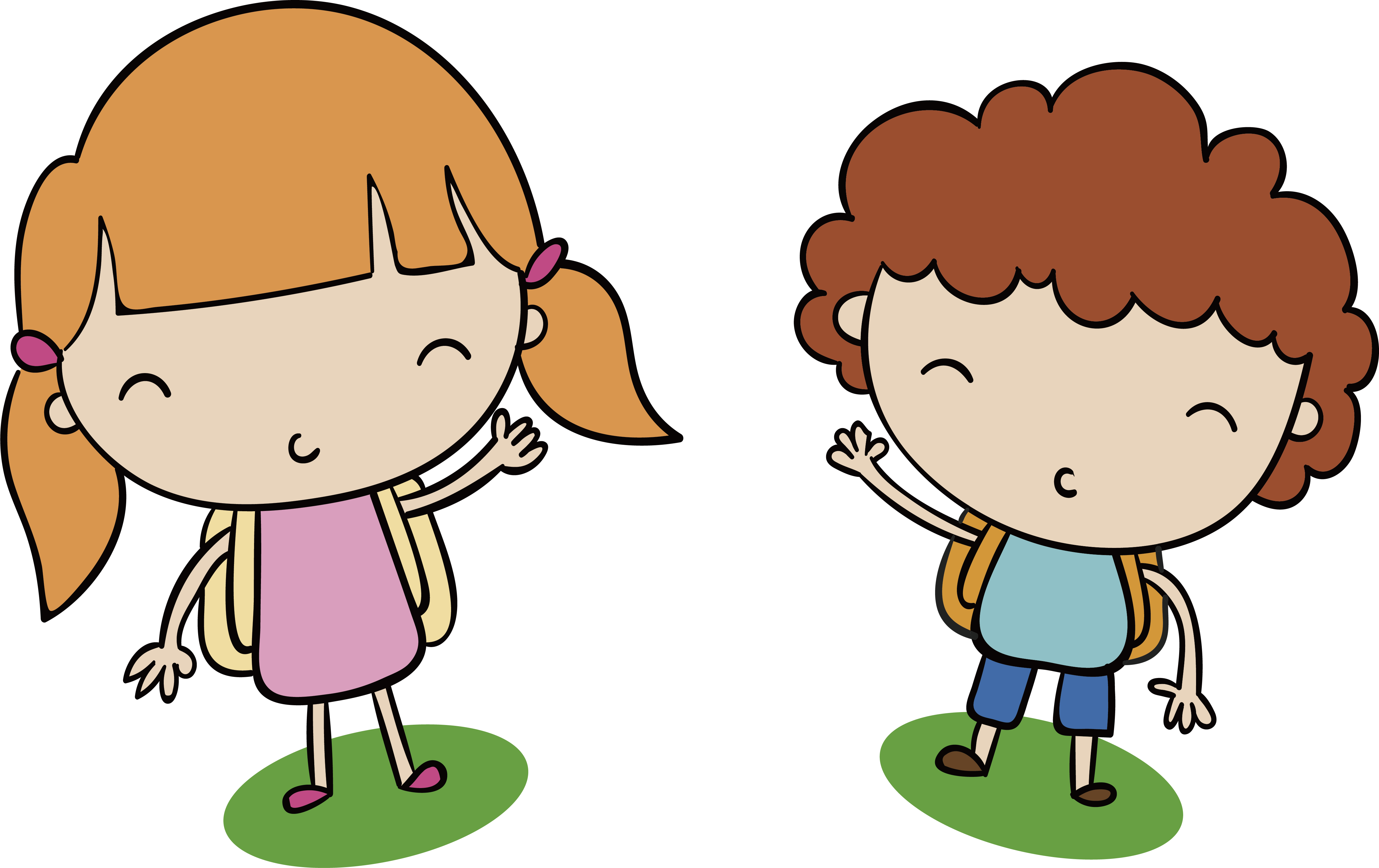 Png Free Boy Girl Clipart - Boy And Girl Clip Art Transparent Png (4809x3029), Png Download