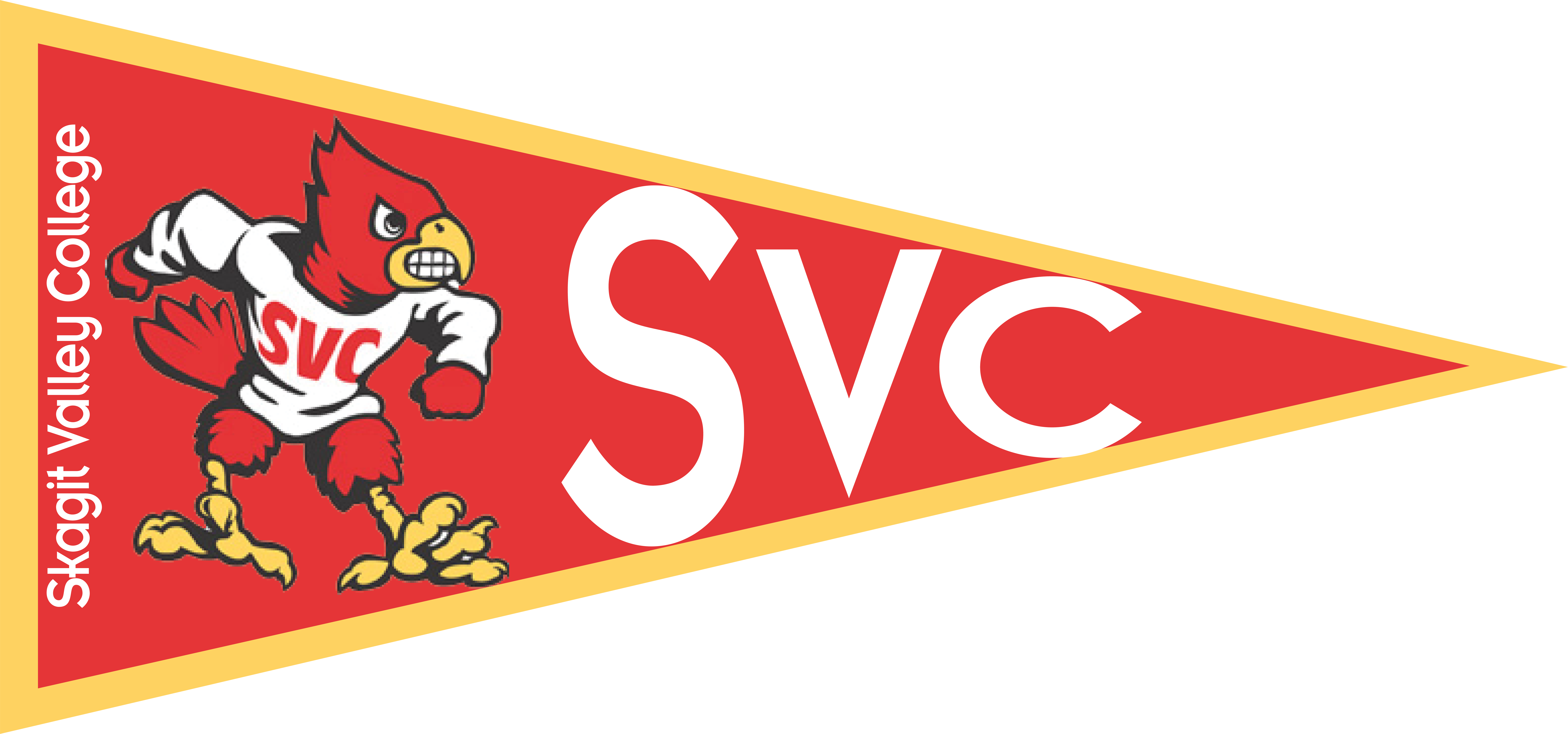 College Flags Banners Fanatics - Skagit Valley College Pennant Clipart (10000x4682), Png Download