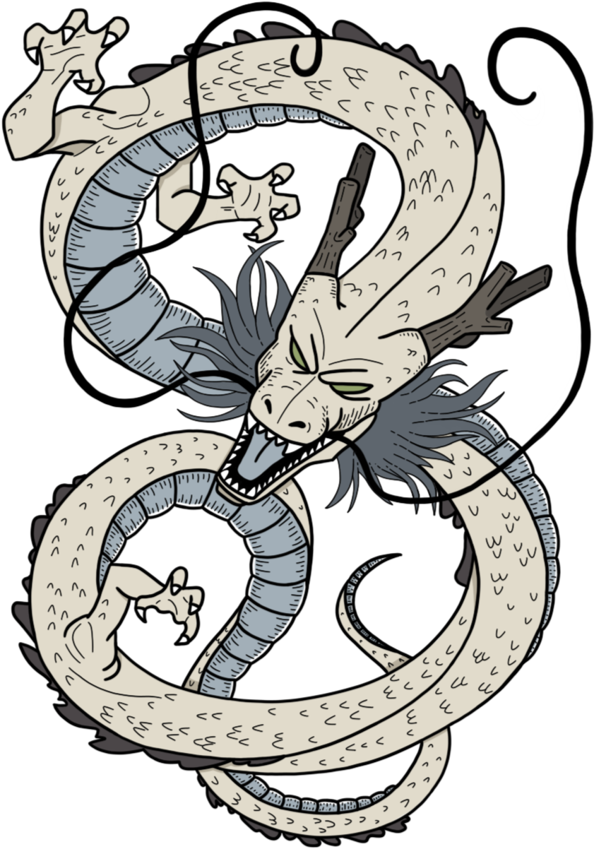 Vague Shenron Piece - Illustration Clipart (1600x2560), Png Download