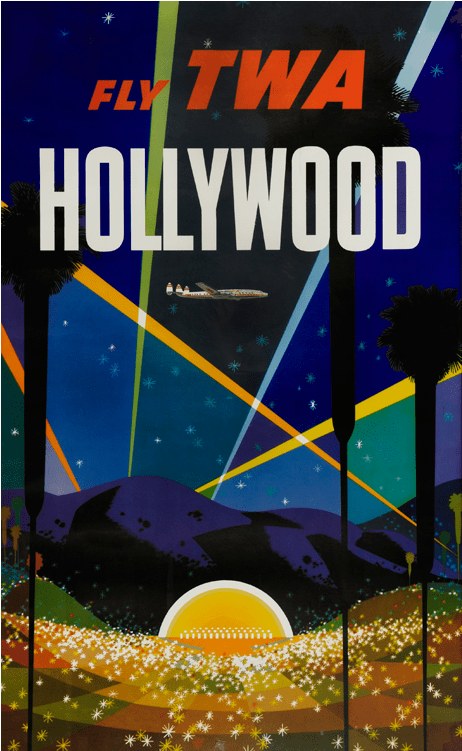 21 Aug Air Po 021 Twa Hollywood - Mid Century Modern Twa Posters Clipart (750x750), Png Download