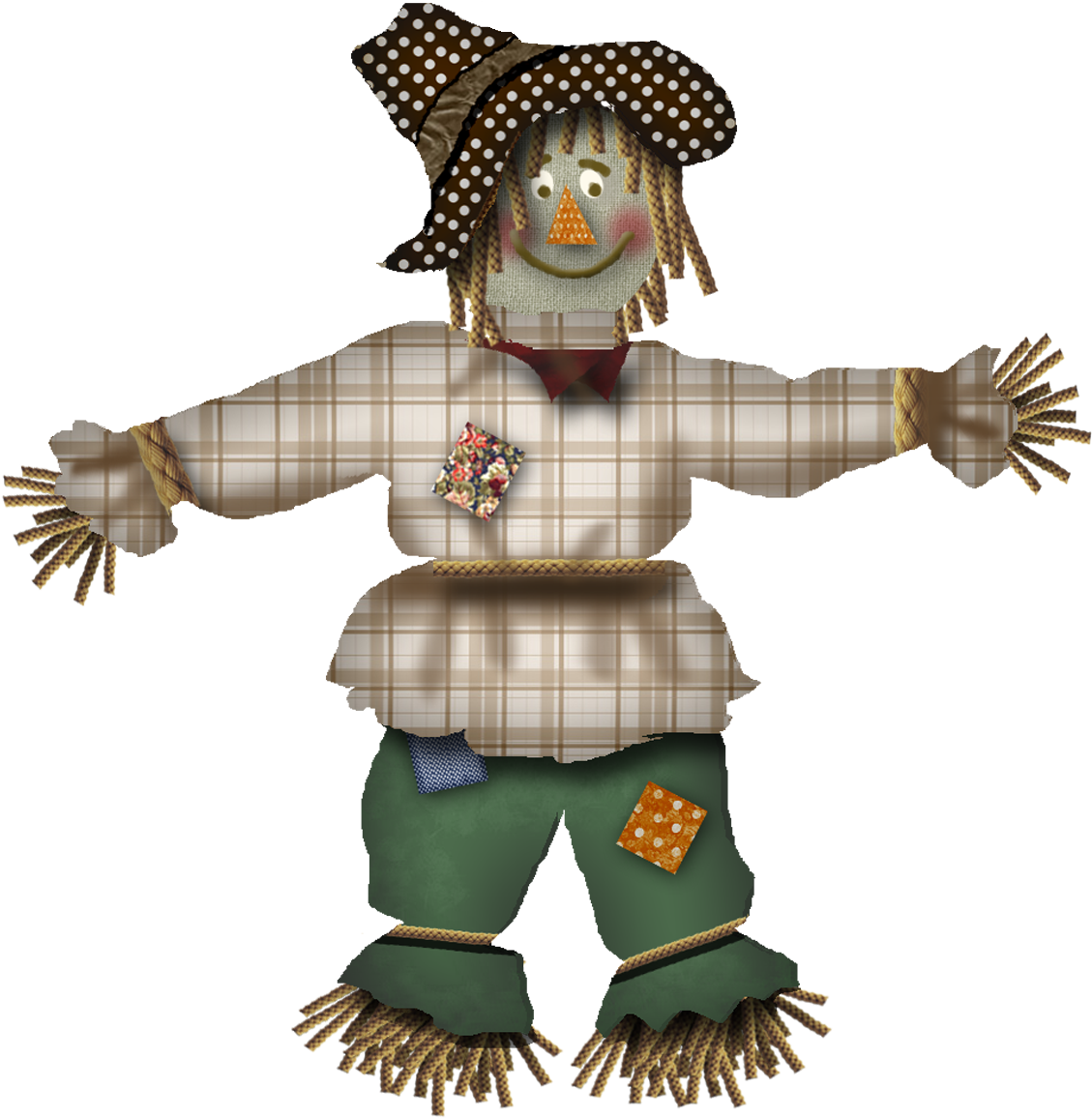 This Kit Is Not Zipped - Autumn Scarecrow Clipart Free - Png Download (1129x1156), Png Download