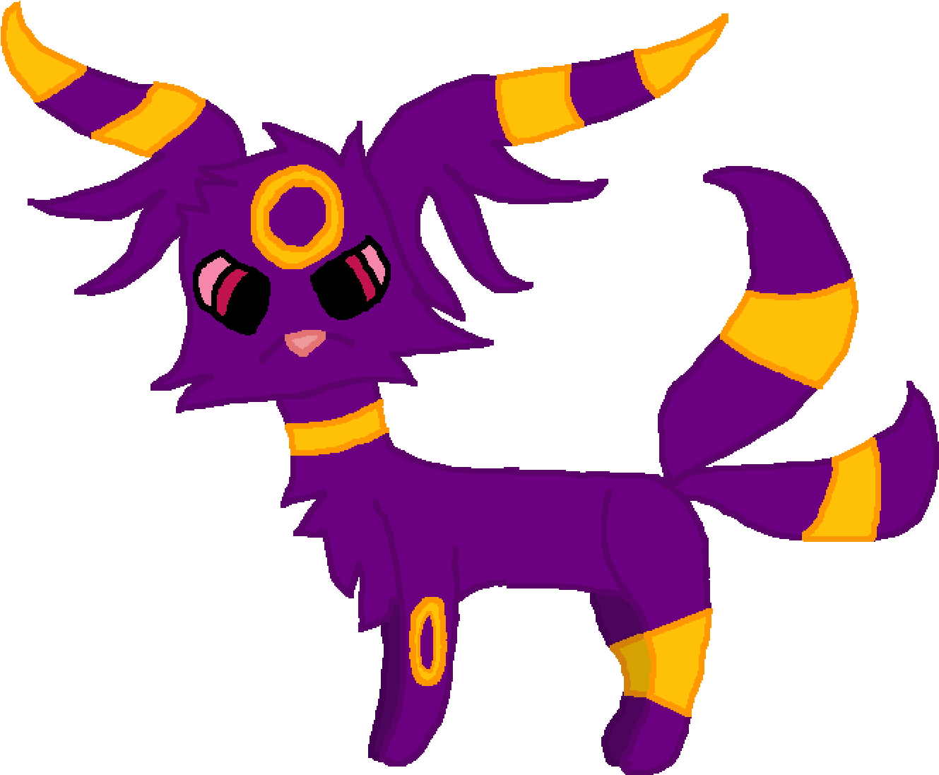 Pokemon Fusion Espeon & Umbreon - Cartoon Clipart (1400x1200), Png Download