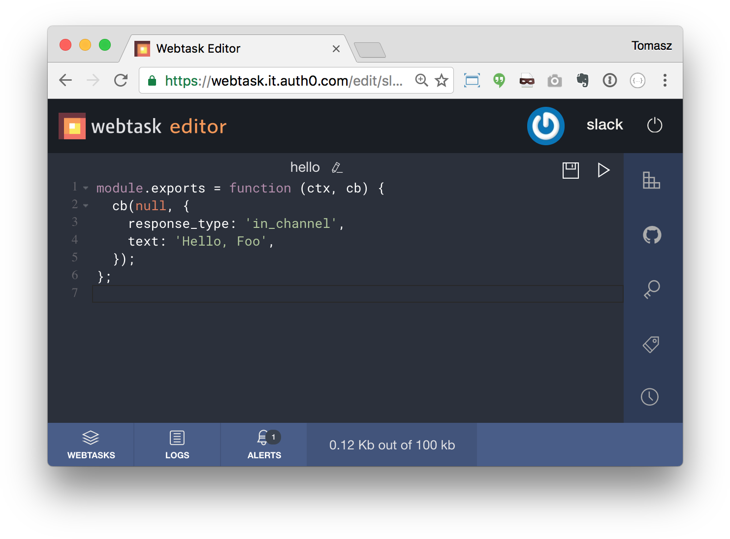 In Addition To Writing Code, The Webtask Editor Also - Slack Editor Clipart (1514x1118), Png Download