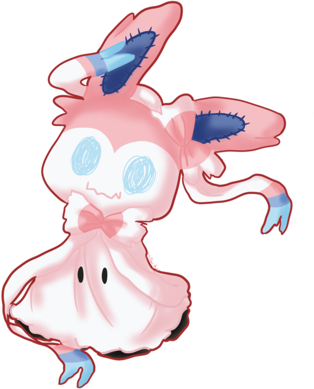 Sylveon Mimikyu By Anton S Honigboer - Cartoon Clipart (988x809), Png Download