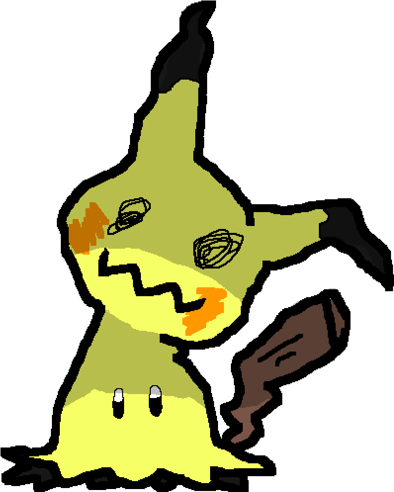 Mimikyu - Cartoon Clipart (1000x1000), Png Download