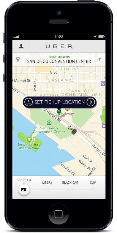 Uber On Phone Png Clipart (426x835), Png Download