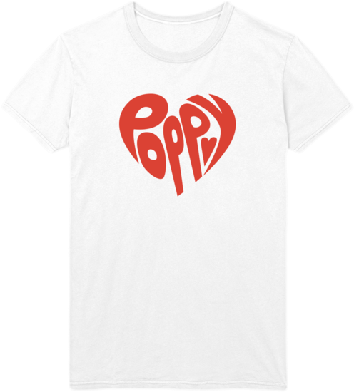 Heart Poppy Tee I'm Poppy - Heart Clipart (600x600), Png Download