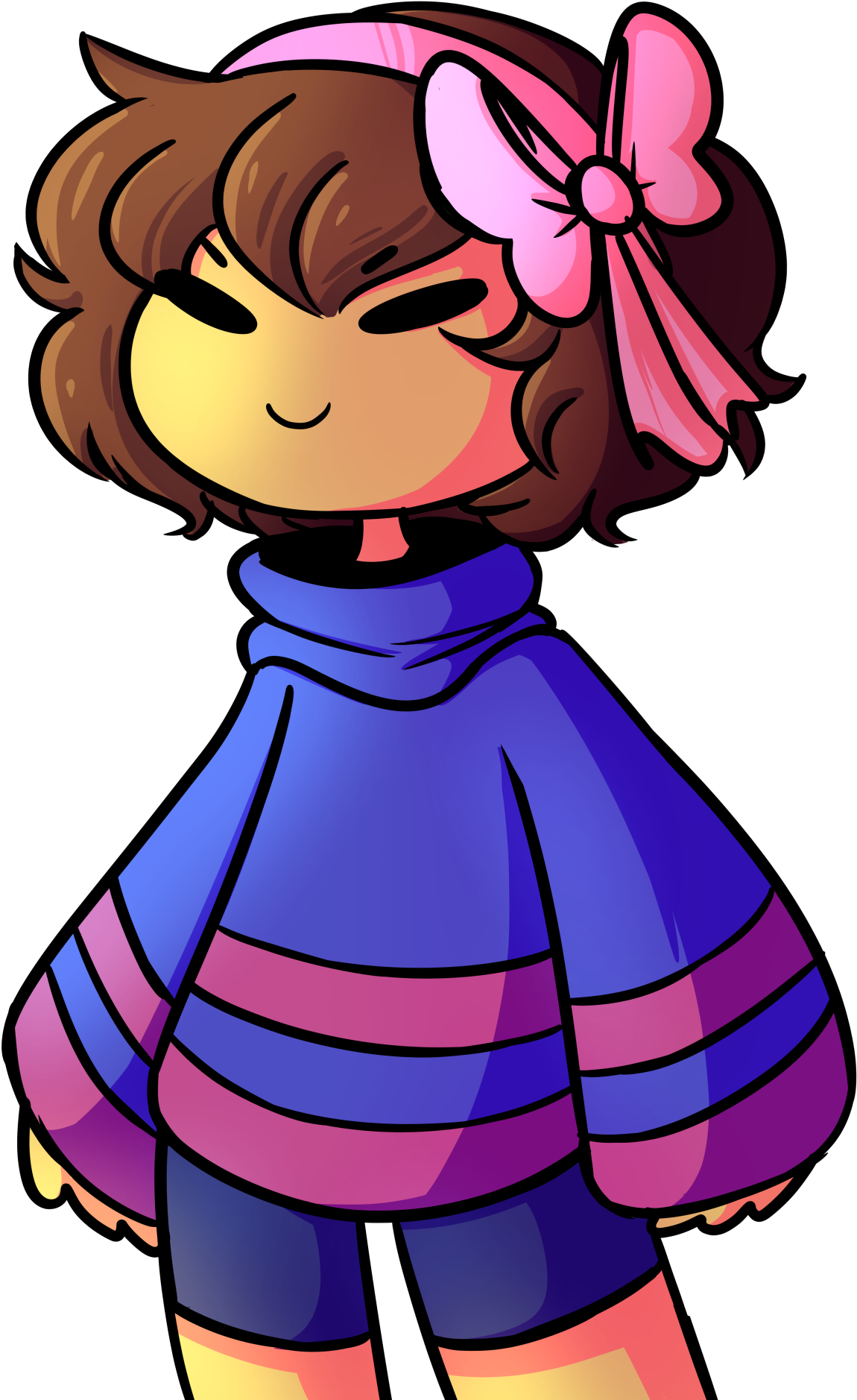 Undertale Hair Clothing Pink Purple Fictional Character - Beautiful Frisk Clipart (1223x1920), Png Download