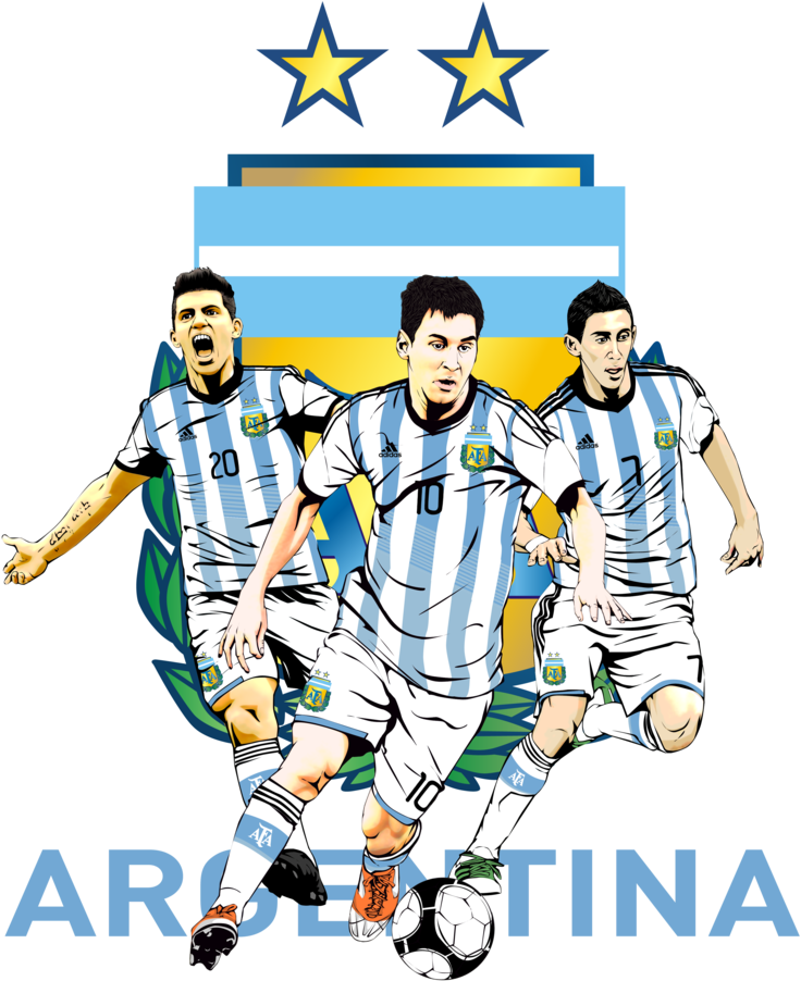 Argentina World Cup - Argentina Football Team Posters Clipart (736x902), Png Download