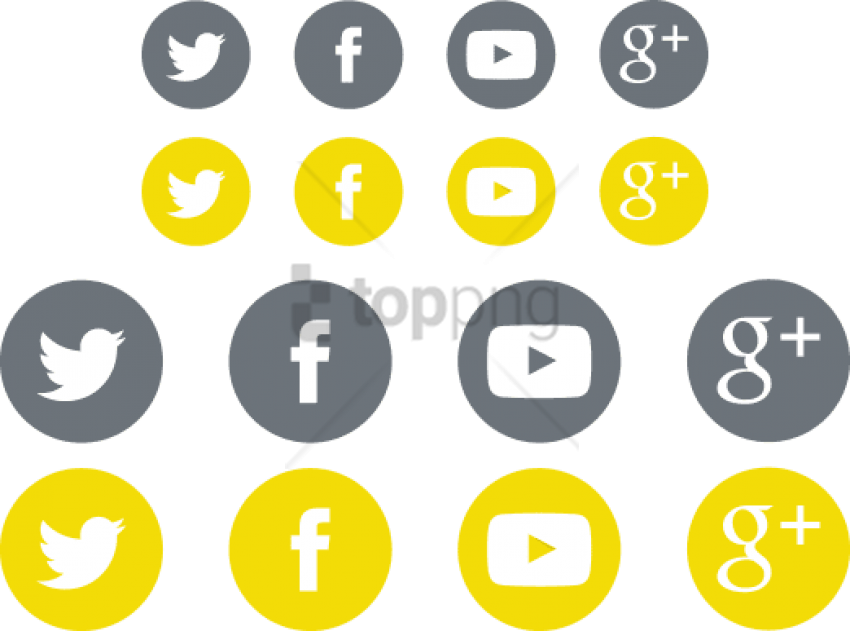 Free Png Social Media Icon Sets For Your - Social Media Follow Png Clipart (850x631), Png Download