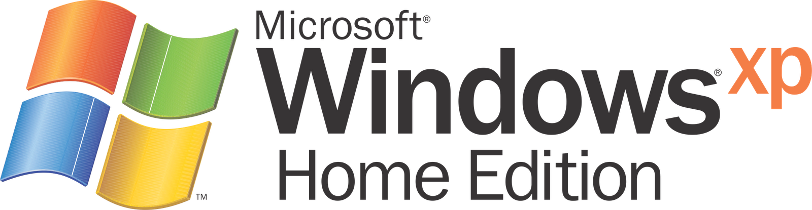 Windows Home Crack Edition Xp - Windows Xp Clipart (1600x415), Png Download