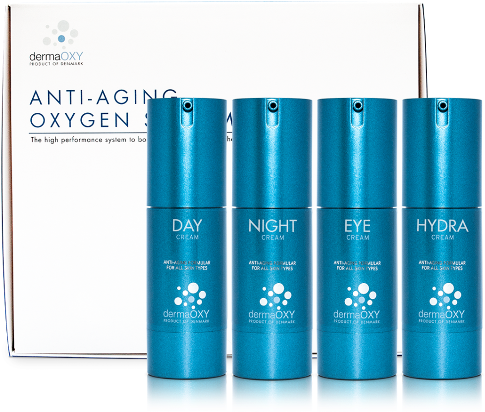 Day, Night, Eye & Hydra Cream - Dermaoxy Products Clipart (988x988), Png Download