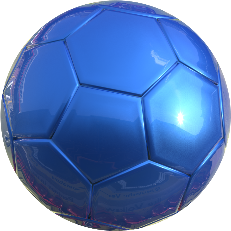 3d Soccer Ball [png 1024x1024] Png - Blue Soccer Ball Png Clipart (1024x1024), Png Download