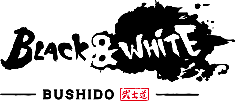 Black & White Bushido - Black And White Bushido Nintendo Switch Clipart (1099x431), Png Download