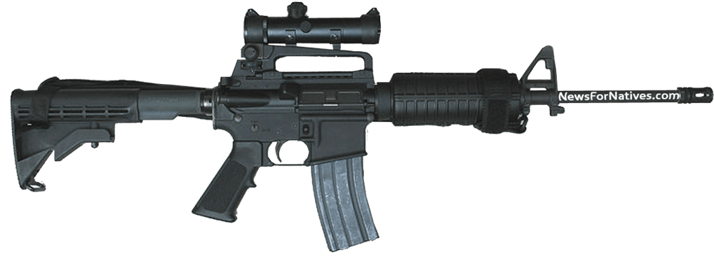 Ar-15 Police Tactical Assault Weapon - Colt M4 A4 Commando Clipart (1024x394), Png Download