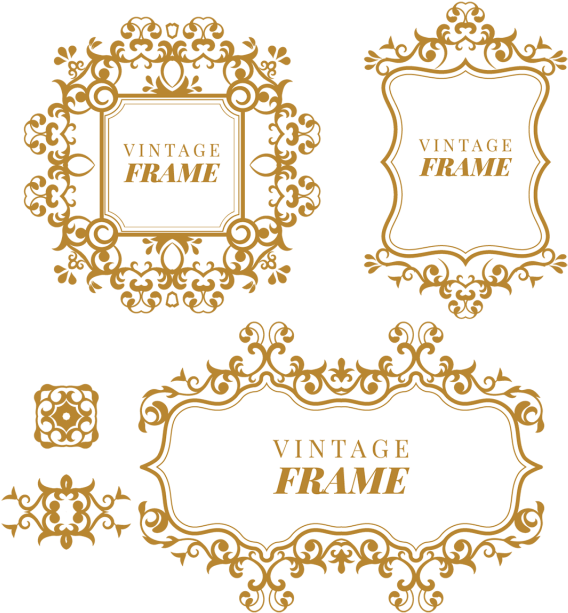 Vector Modern Swirl Frame And Elegant Ornament Eps - Label Clipart (640x640), Png Download