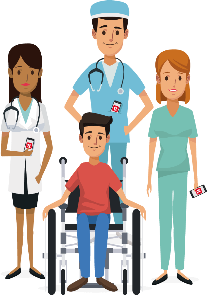 Medical Staff Png - Nurse And Patient Clip Art Transparent Png (884x1060), Png Download