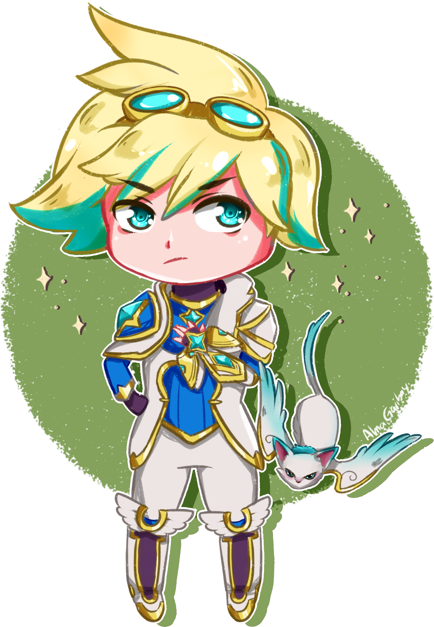 Chibi Star Guardian Ezreal By Almagkrueger Hd Wallpaper - Lol Chibi Star Guardian Clipart (1700x2300), Png Download