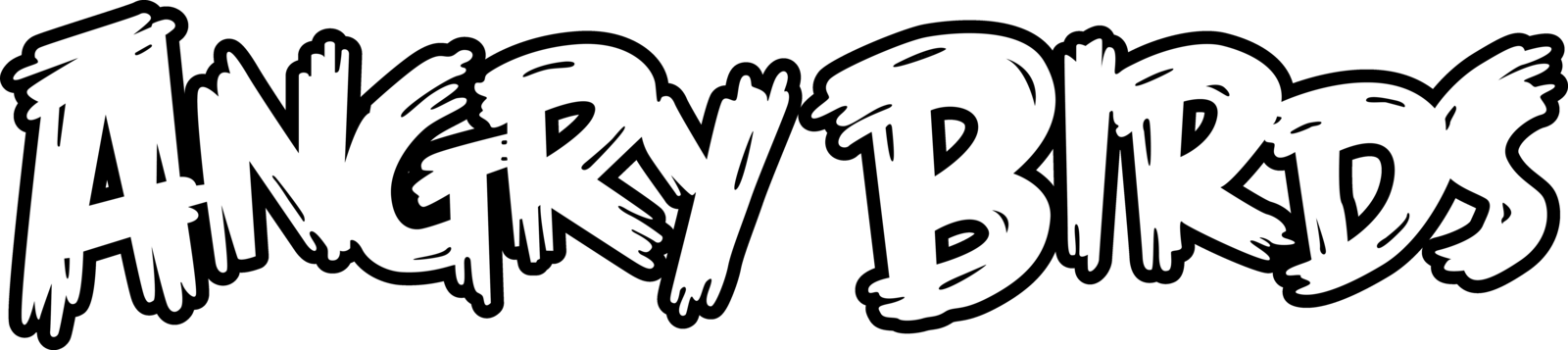 Angry Birds Logos - Angry Birds Logo Png Clipart (1600x357), Png Download