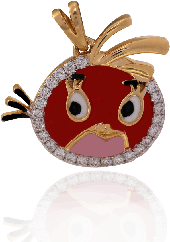 Classic Angry Birds Pendant - Locket Clipart (1000x1000), Png Download
