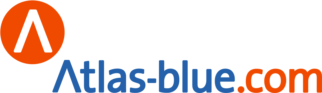 Atlas Blue Logo - Atlas Blue Airlines Clipart (1280x423), Png Download