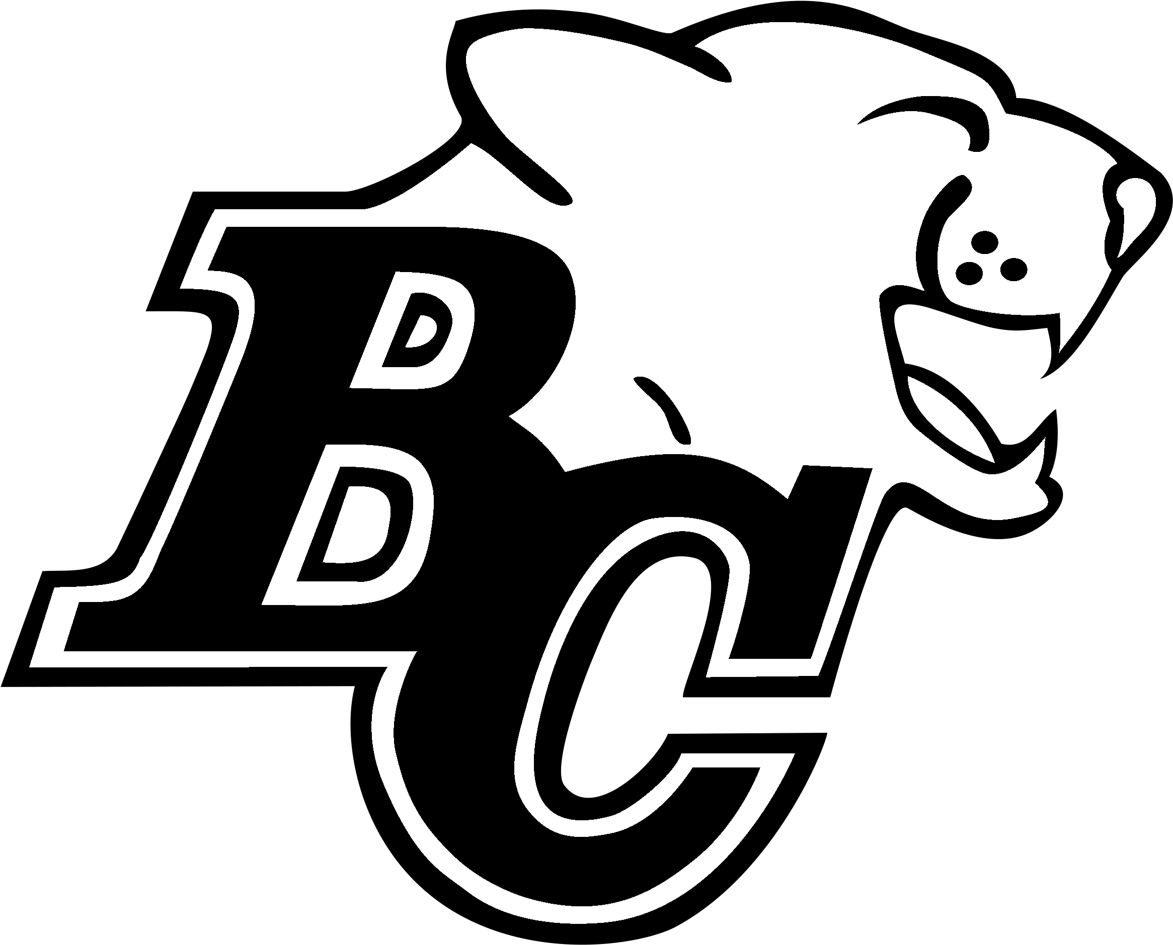 Bc Lions 01 Logo Black And White - Bc Lions Logo New Clipart (2400x2400), Png Download