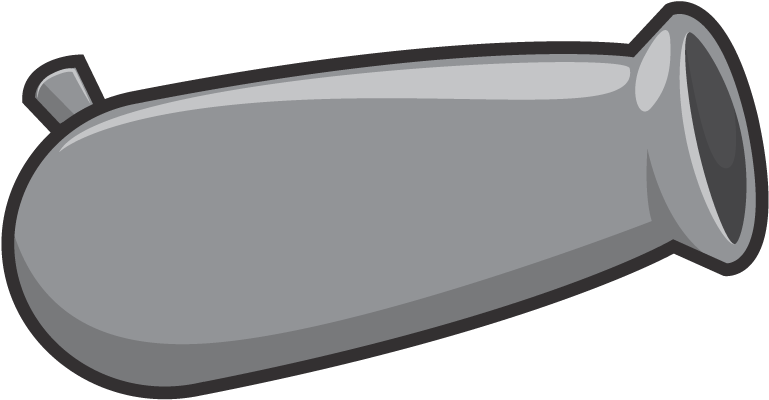 Cannon - Cannon Barrel Clipart (892x434), Png Download