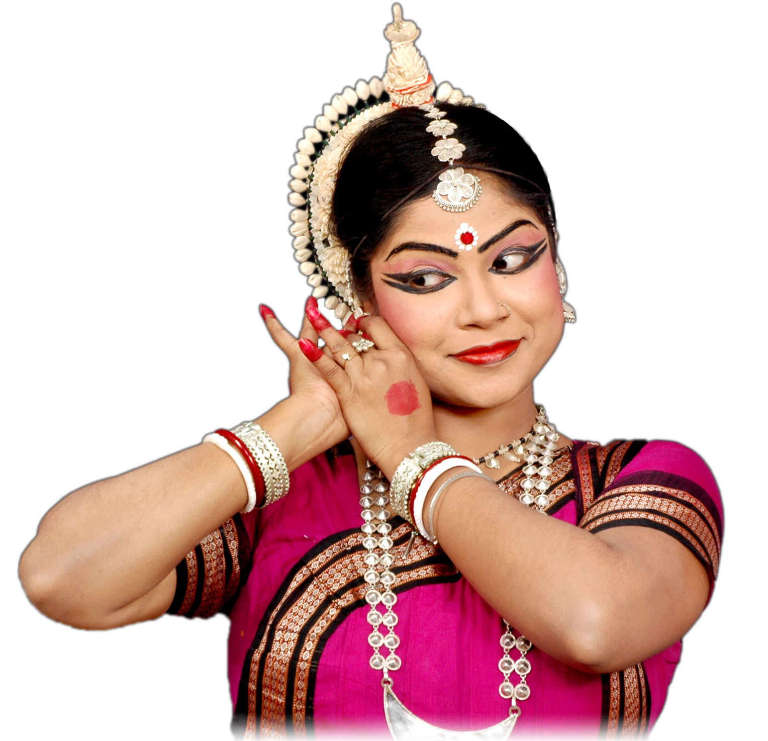 Odissi Dancer - Photo Shoot Clipart (1527x1500), Png Download