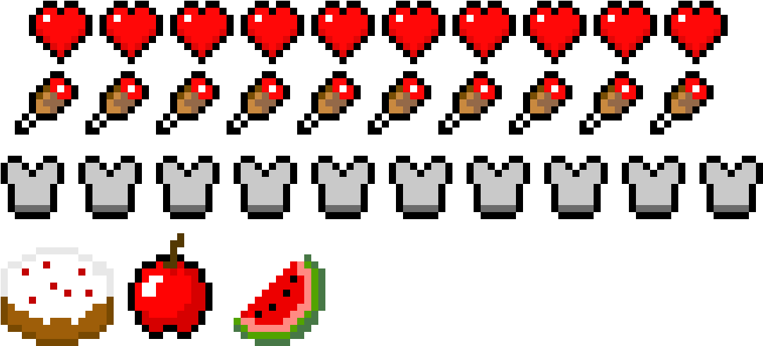 Minecraft Hud - Ladybug Clipart (1380x680), Png Download