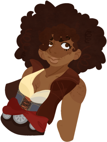 Png Free Afro Clipart Transparent Tumblr - Illustration (500x666), Png Download