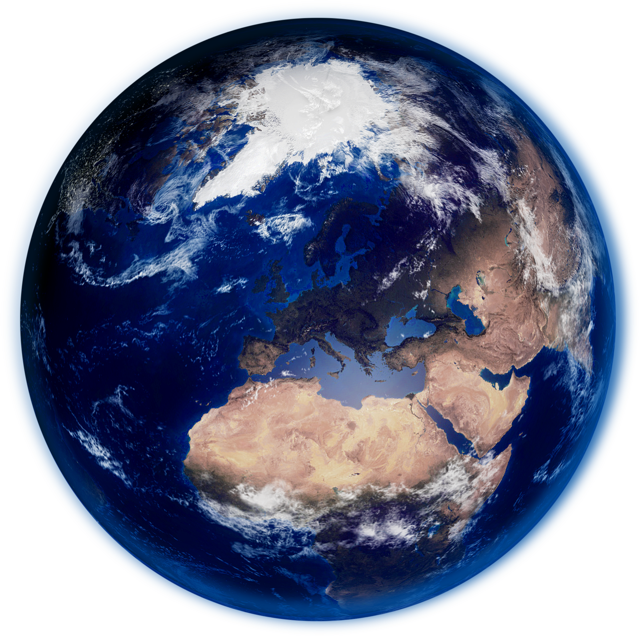 Earth And Sun Transparent Clipart (1280x1280), Png Download