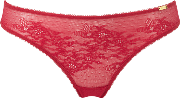 Glossies Lace Brief Red Product Front - Thong Clipart (800x1000), Png Download