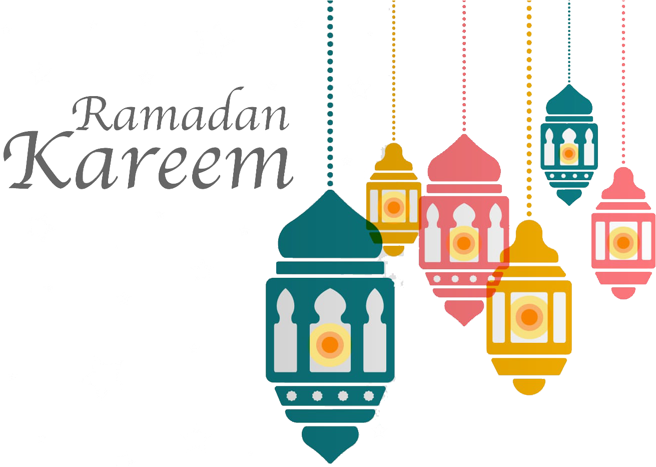 Ramadan Background Png , Png Download - Ramadan Kareem Transparent Png Clipart (1311x933), Png Download