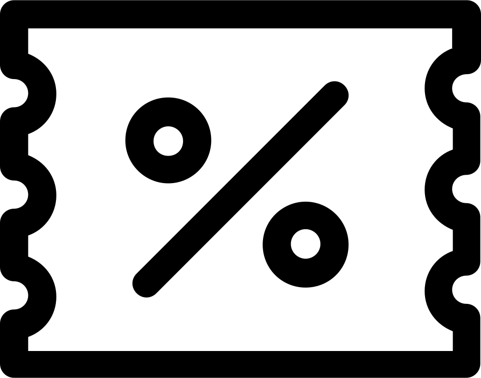 Clip Coupon Clipart Black And White - Interest Free Icon - Png Download (980x770), Png Download