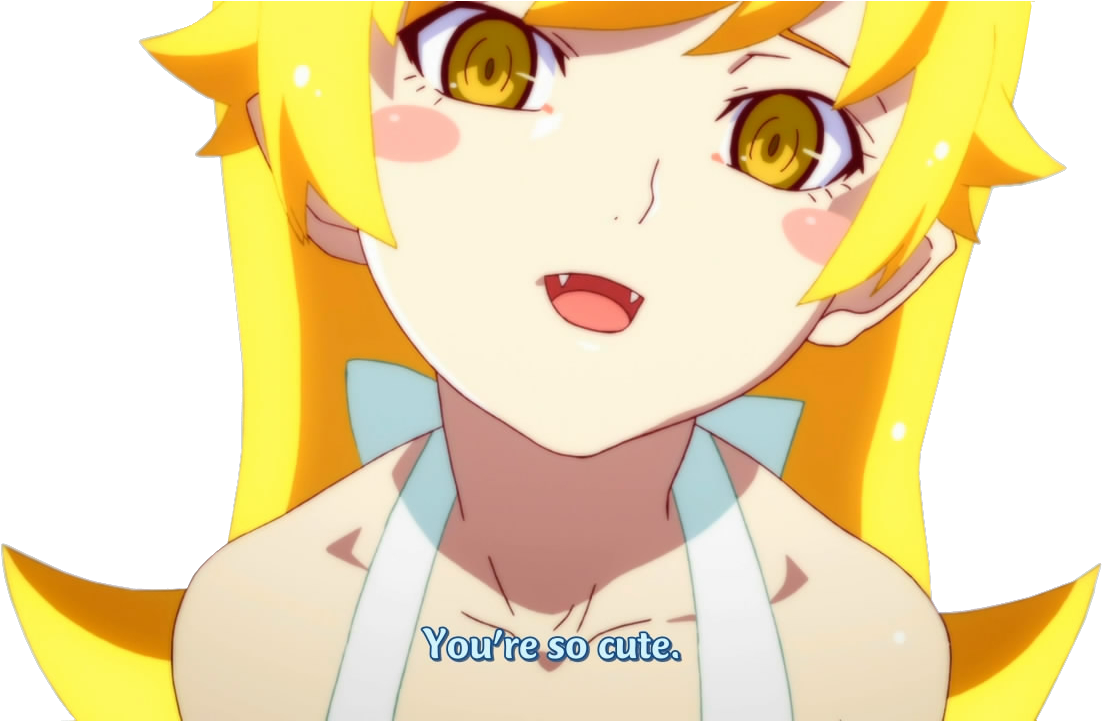 Not All Little Girl Vampires Are Helpless - Oshino Shinobu Smile Clipart (1280x720), Png Download