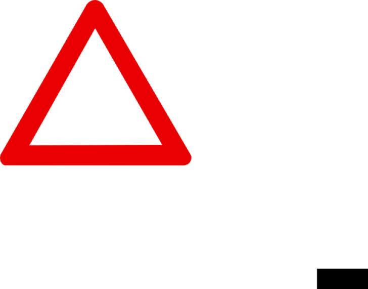 Warning Sign Clipart - Blank Warning Road Sign - Png Download (728x571), Png Download