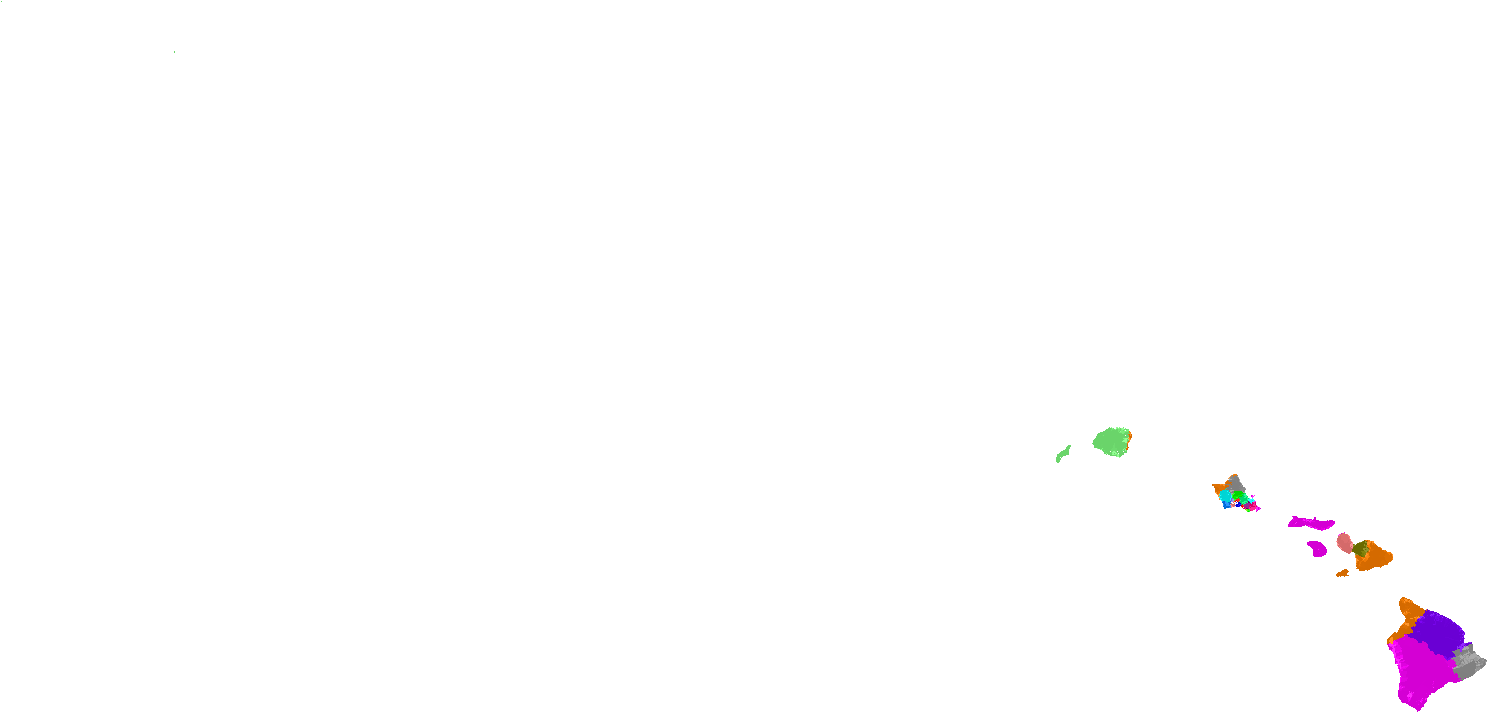 Hawaii Senate Congressional District Map, Current - Hawaii Map Clipart (1487x712), Png Download