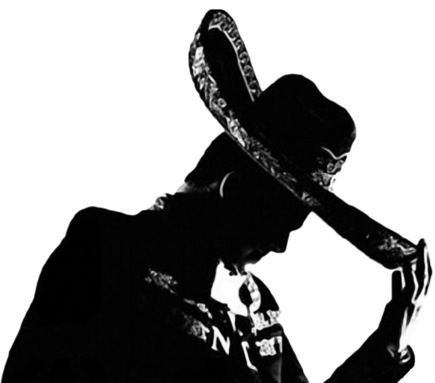 Mariachi Sombrero Silueta Clipart (847x800), Png Download