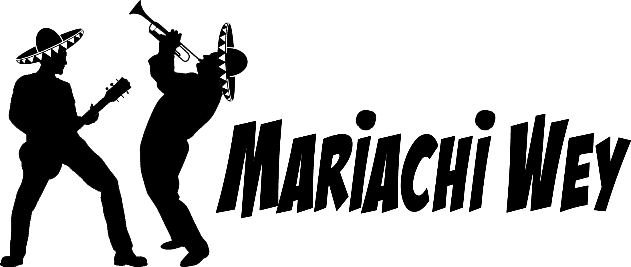 Mariachi Band Png - Bass Guitar Player Silhouette Clipart (2333x958), Png Download