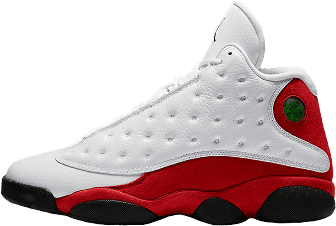 Nike Air Jordan 13 Retro Bg White / Black / Red / Grey - Jordan Shoe Png Clipart (1200x1308), Png Download