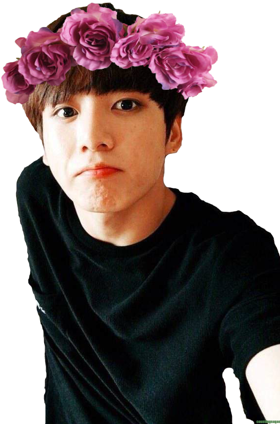 Jungkook Bts K - Jungkook Flower Crown Png Clipart (616x866), Png Download