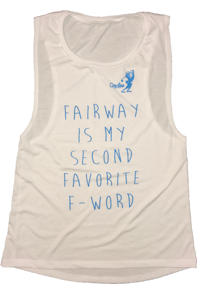 Fairway Is My Second Favorite F-word Women's Oversized - Active Tank Clipart (1024x1024), Png Download