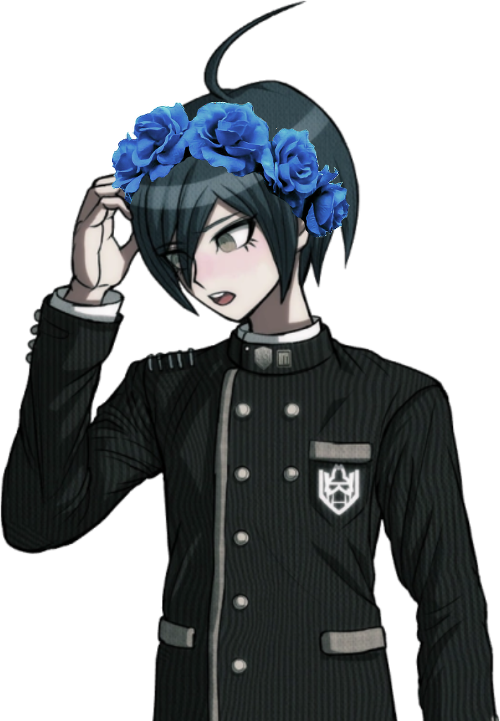 “can I Ask For A Flower Crown Edits Of Shuichi And - Shuichi Saihara Sprites Hat Clipart (768x1024), Png Download