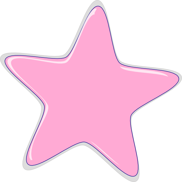 Clip Arts Related To - Pink Star Clipart - Png Download (594x595), Png Download