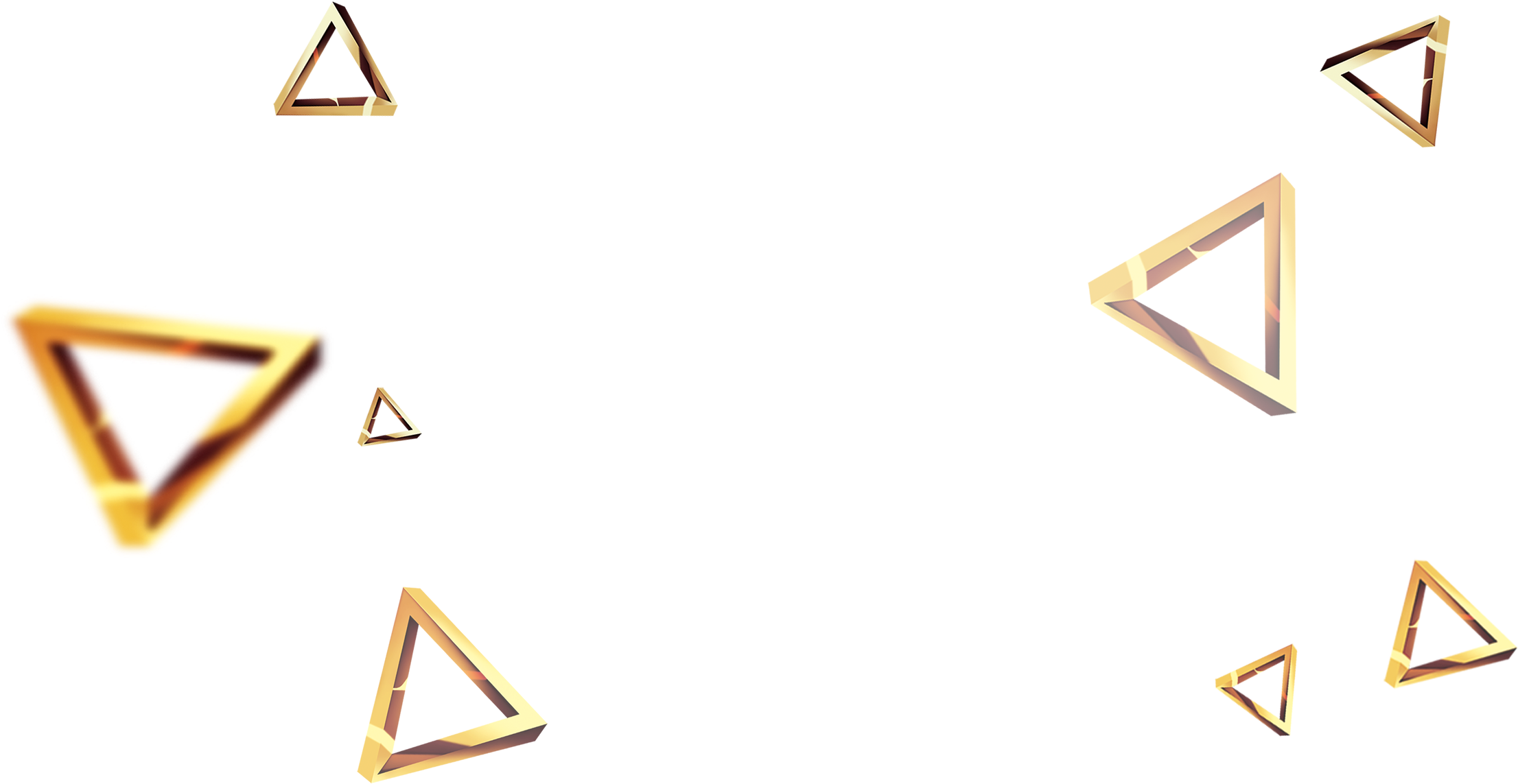 Gold Geometric Shapes Png - Transparent Gold Geometric Png Clipart (2636x1388), Png Download