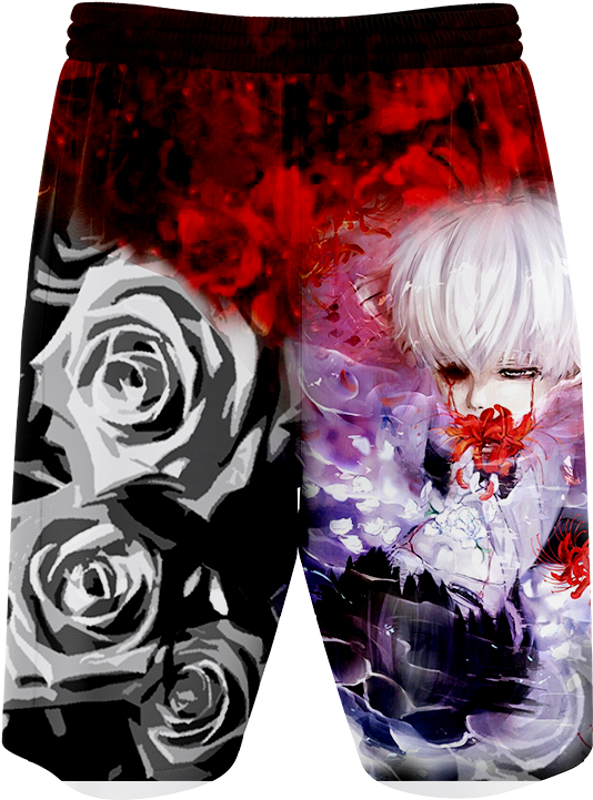 Tokyo Ghoul Kaneki Ken Unisex 3d Beach Short Fullprinted - Board Short Clipart (1024x1024), Png Download