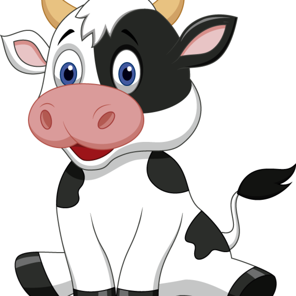 Funny Cow Clipart Animais Da Fazenda Obrzky Pinterest - Baby Cow Clipart - Png Download (1024x1024), Png Download